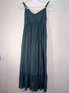 Magnolia Boutique Women Sleeveless Blue Flowy Strappy Sundress Size Small